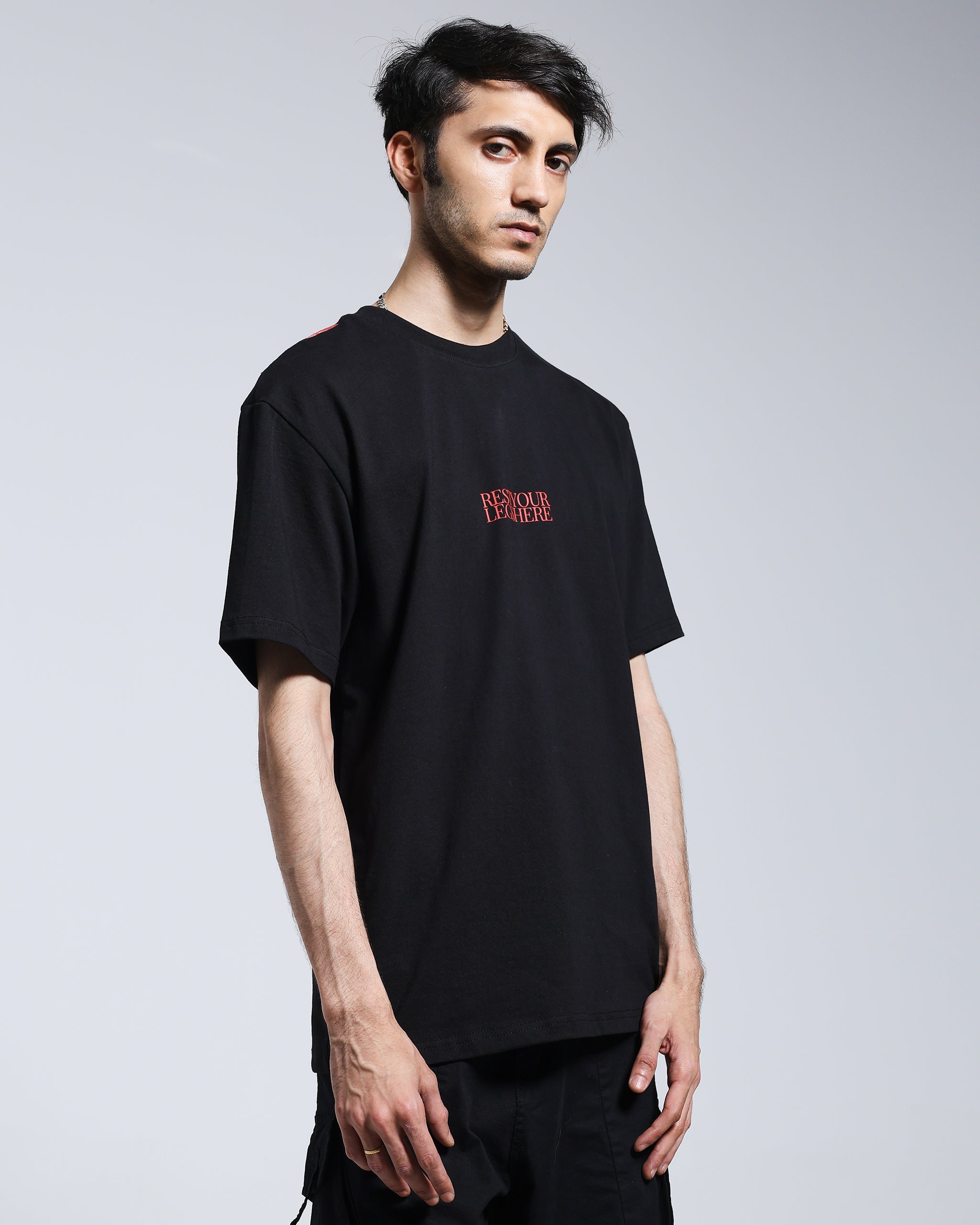 REST YOUR LEGS HERE T-SHIRT (Front)