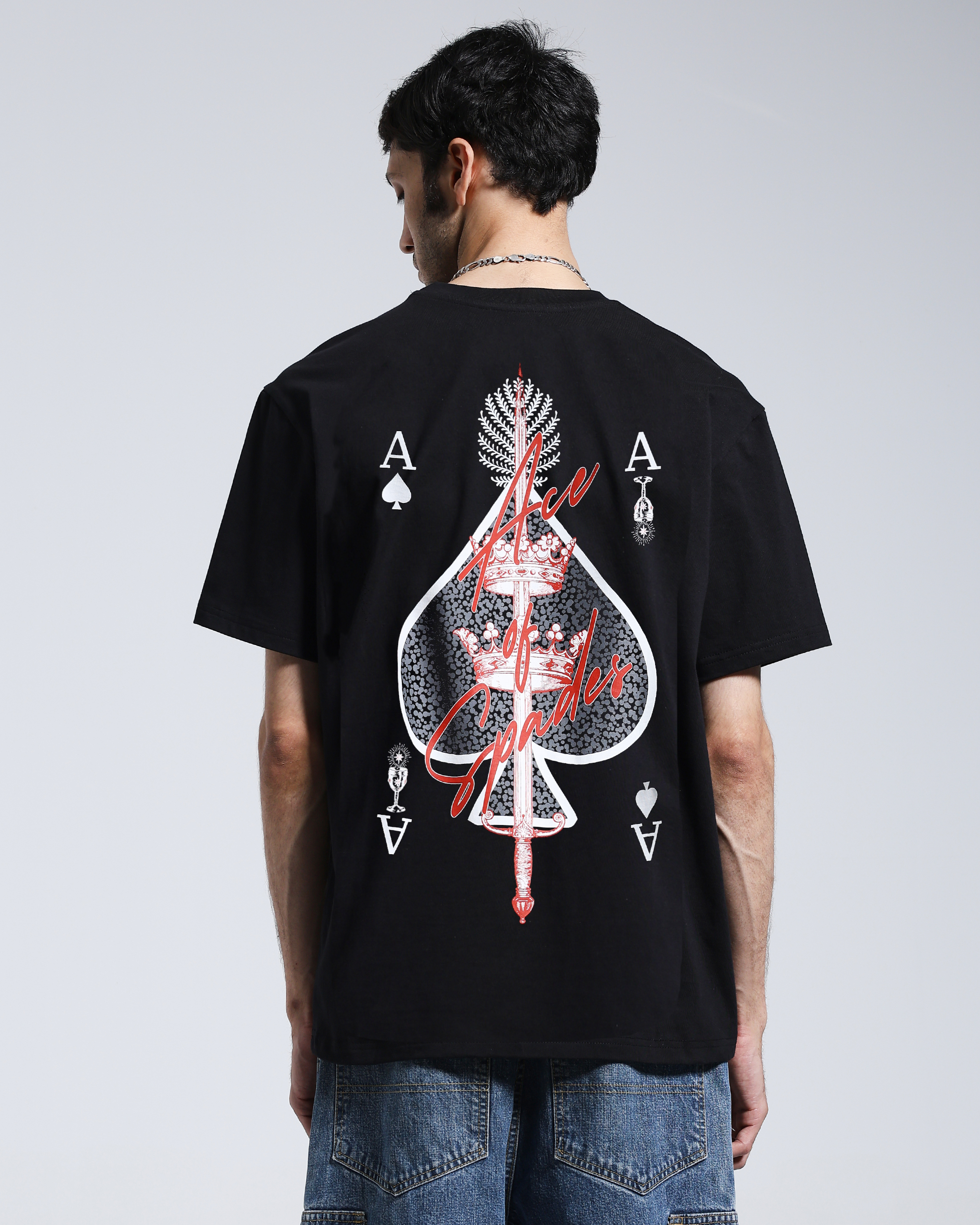 ACE OF SPADES T-SHIRT - BLACK