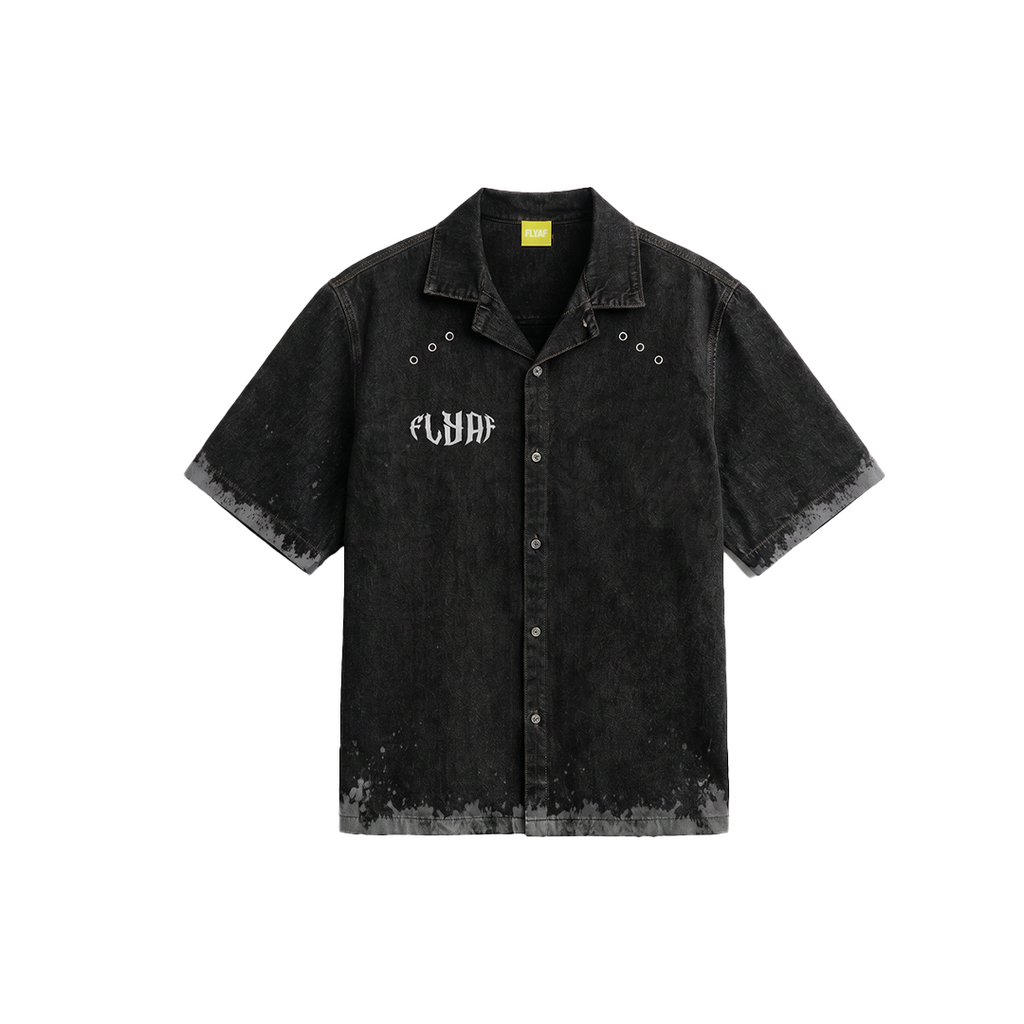 Black Advisory Denim Shirt