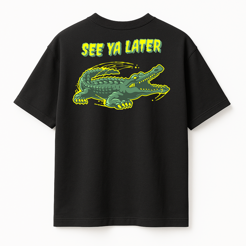 Alligator black puff t-shirt