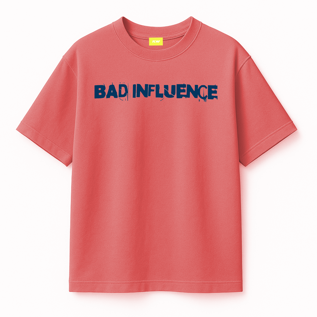 Bad influence peach puff t-shirt