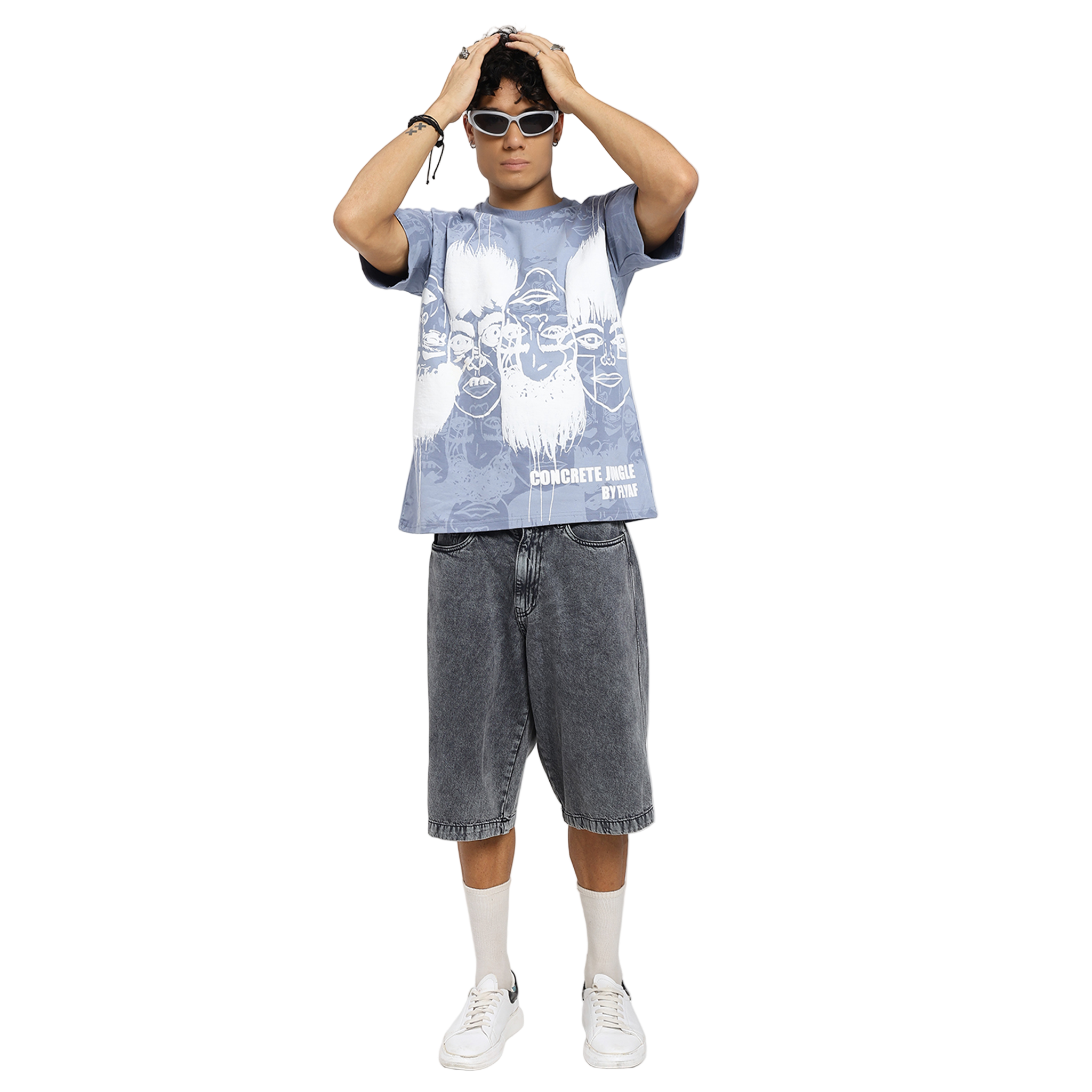 STATIC JUNGLE TEE BLUE