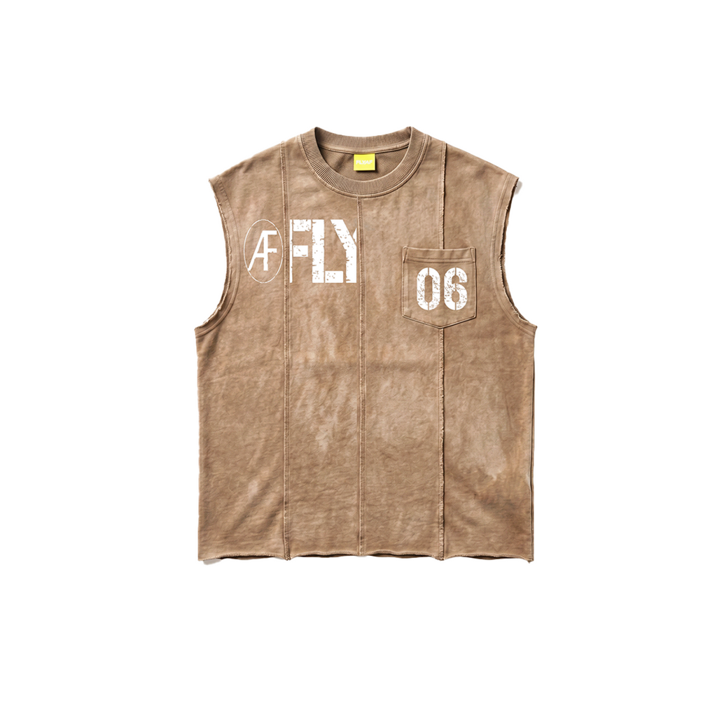 AF FLY Distressed Vest Beige