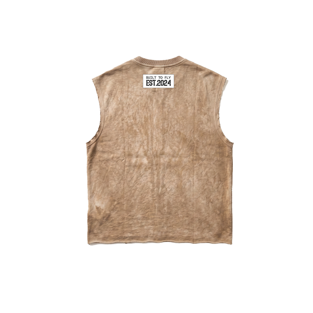 AF FLY Distressed Vest Beige