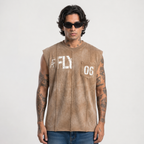 AF FLY Distressed Vest Beige