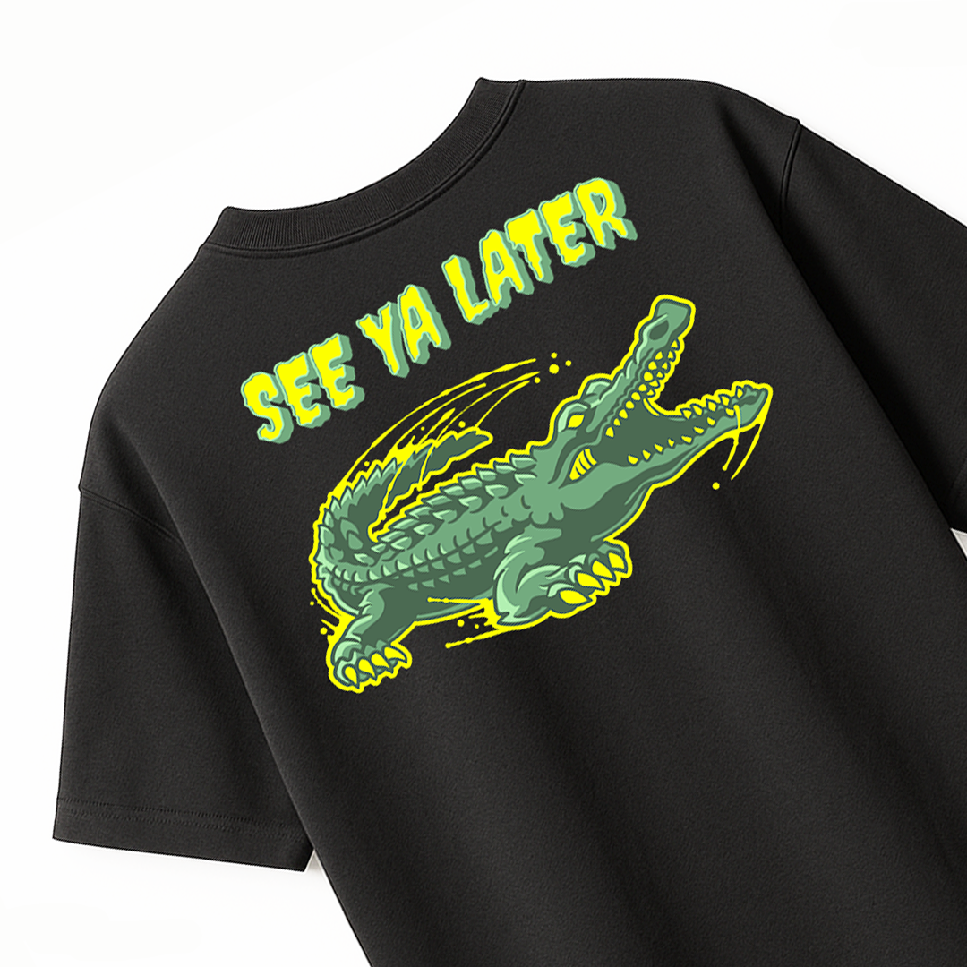 Alligator black puff t-shirt