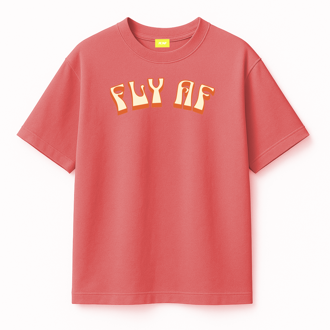 Groovy peach puff t-shirt