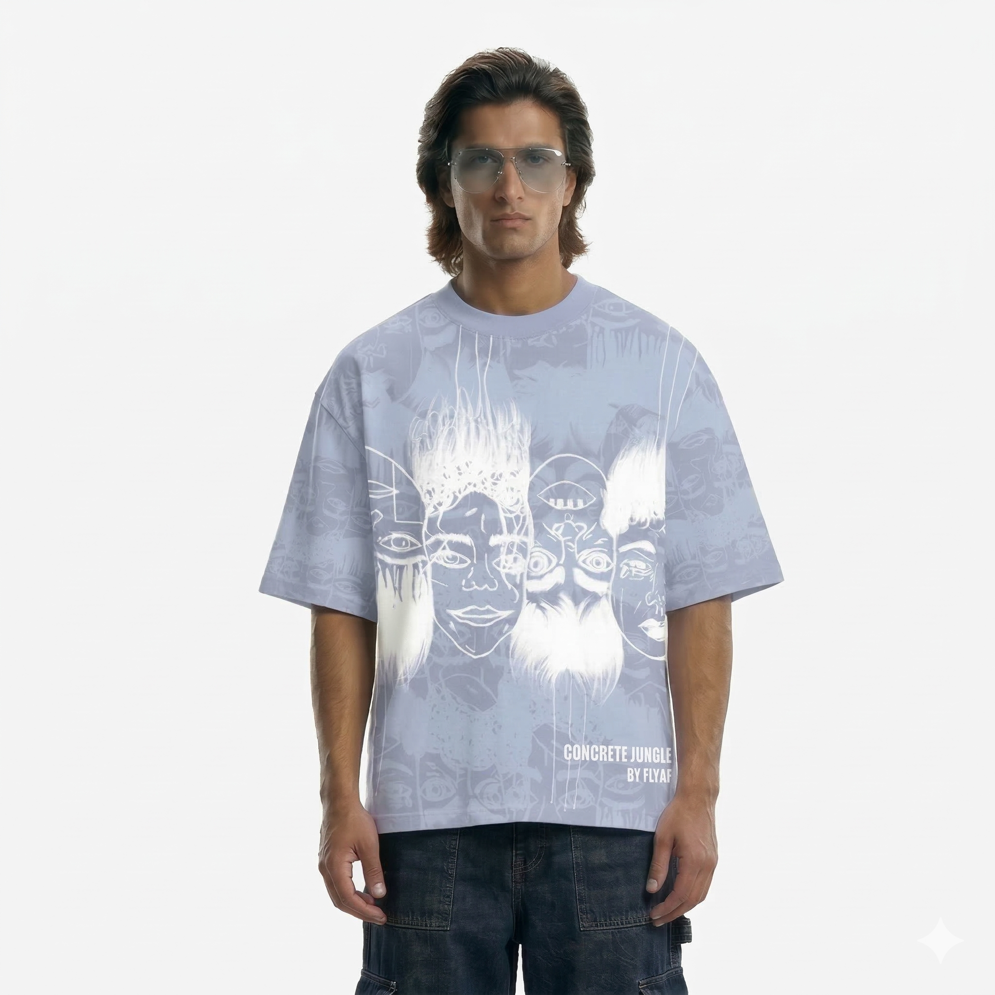 Static Jungle Blue Tee