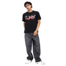 Money over emotions black puff t-shirt