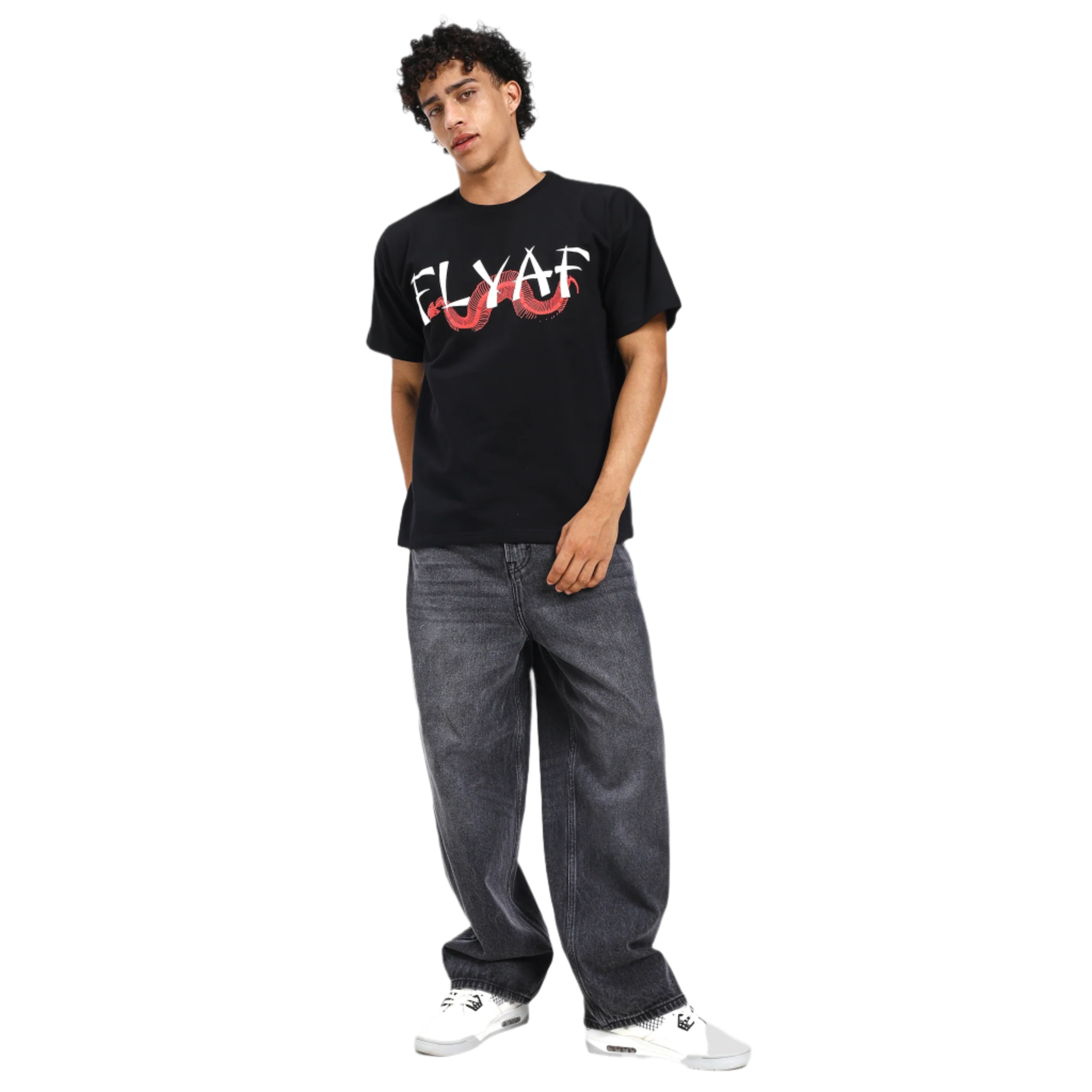 Money over emotions black puff t-shirt