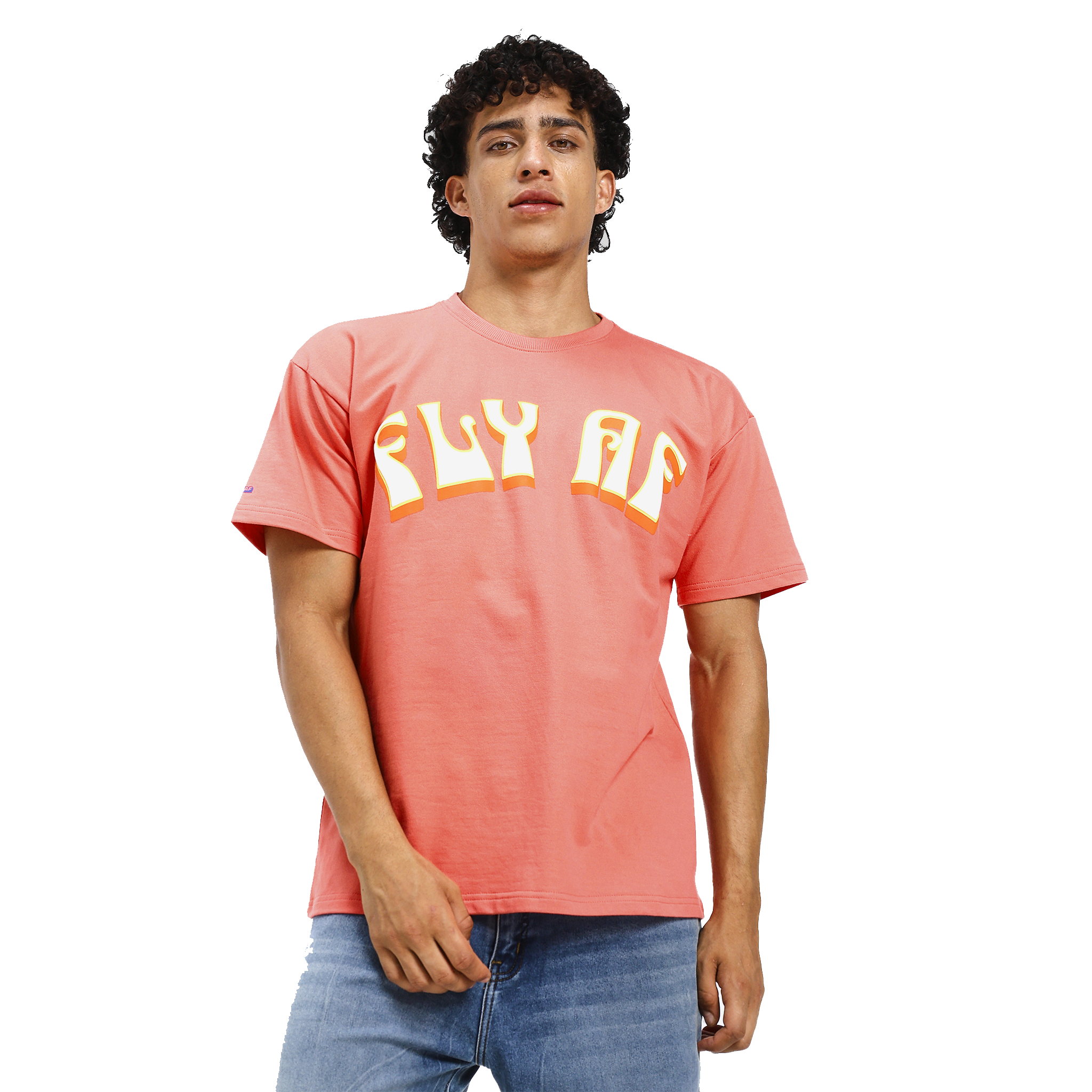 Groovy peach puff t-shirt