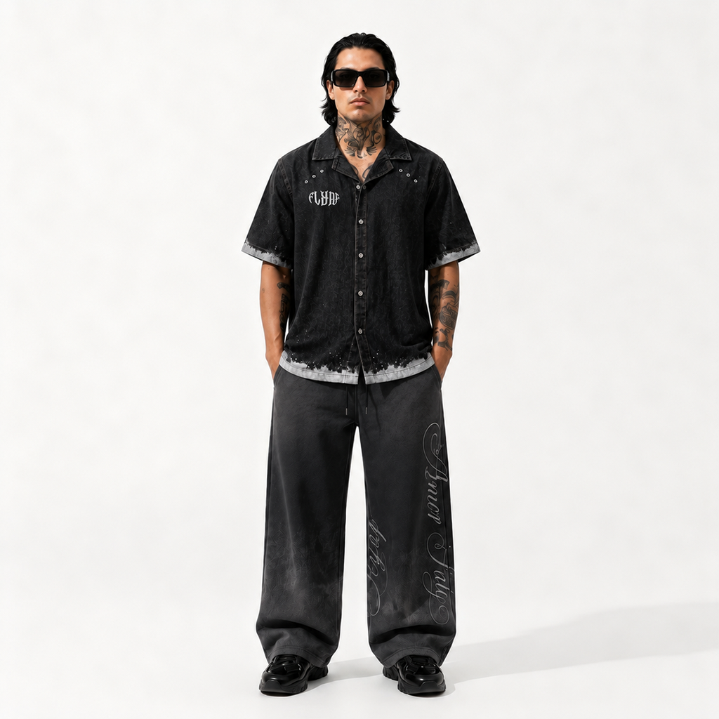 Black Advisory Denim Shirt