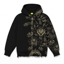 FRACTURED PULSE ZIPPER HOODIE (BLACK)