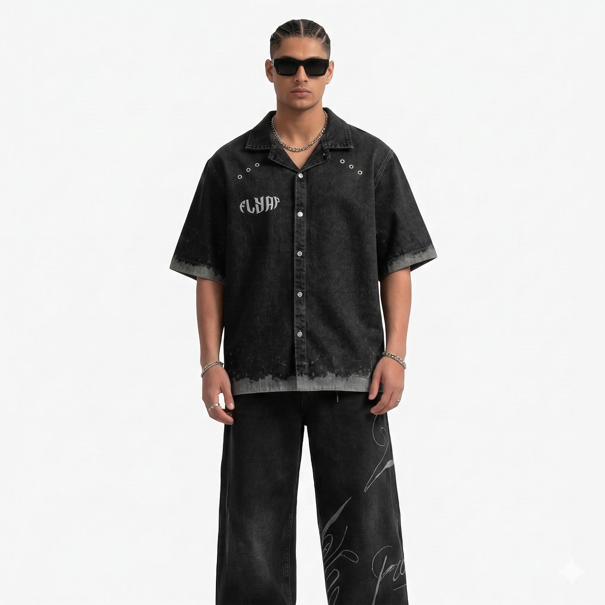 BLACK ADVISORY DENIM SHIRT