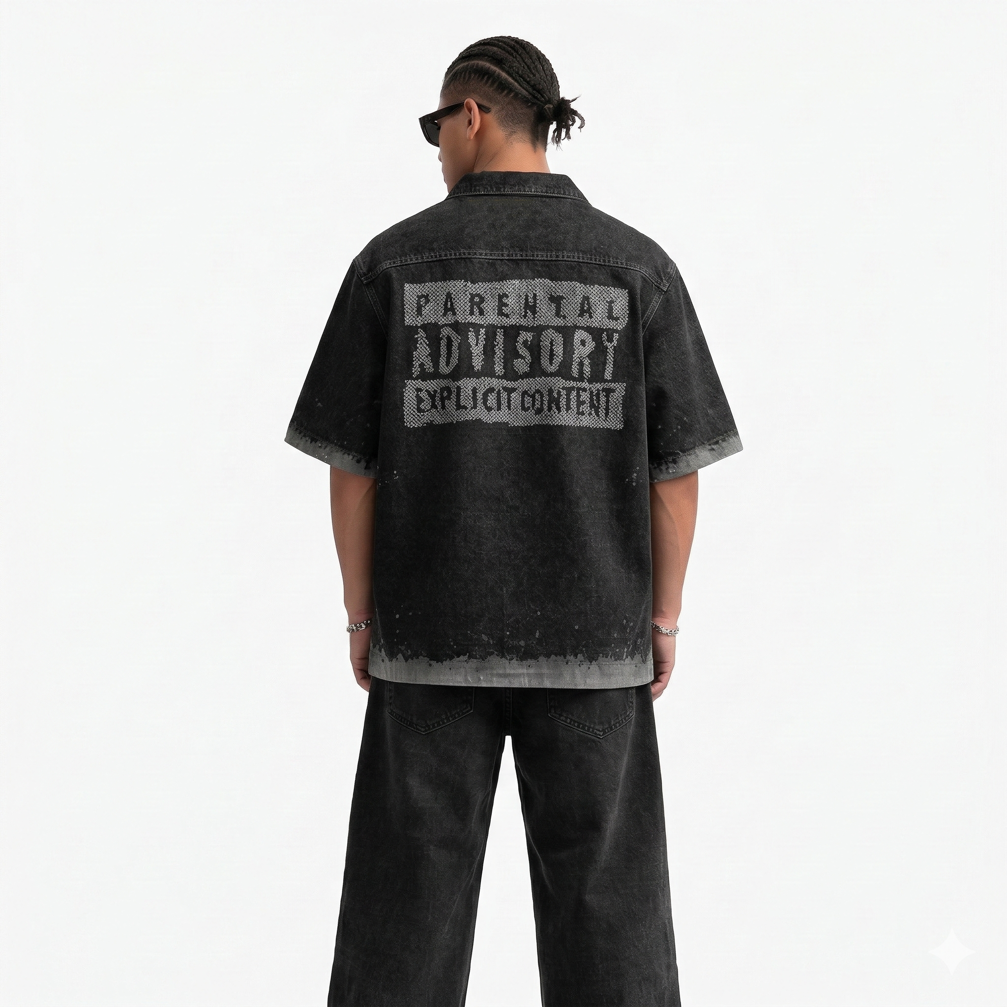 BLACK ADVISORY DENIM SHIRT