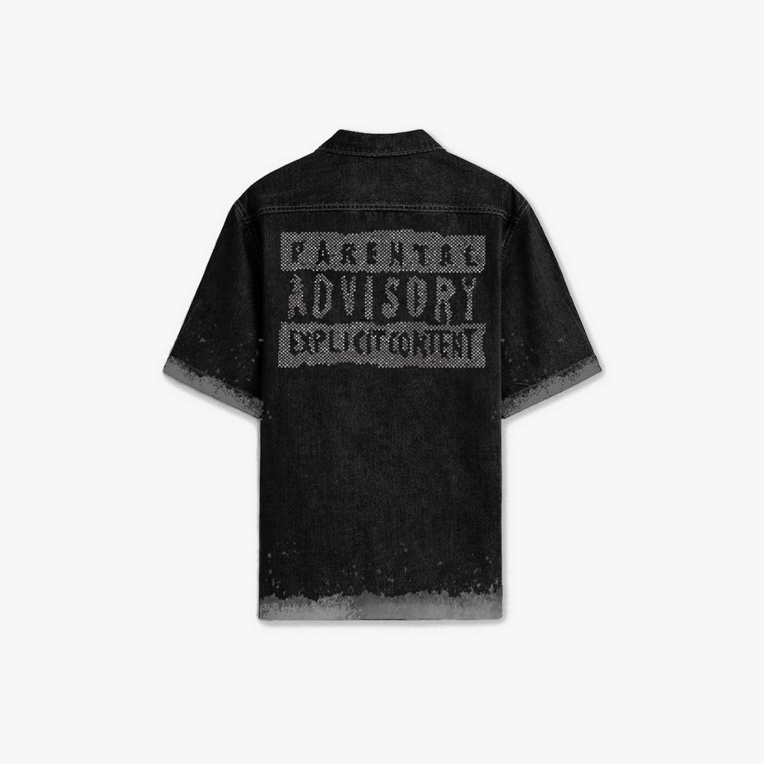 BLACK ADVISORY DENIM SHIRT