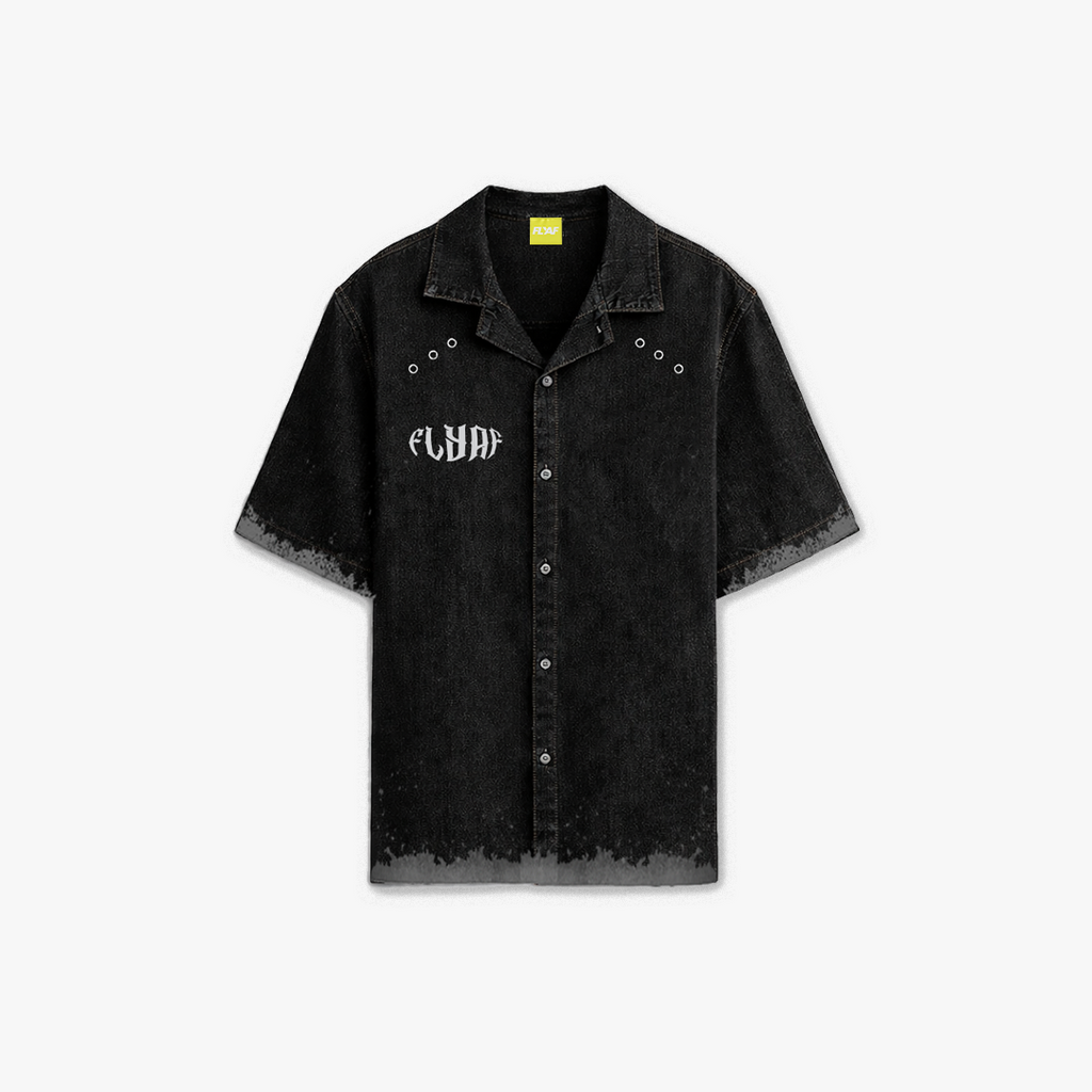 BLACK ADVISORY DENIM SHIRT