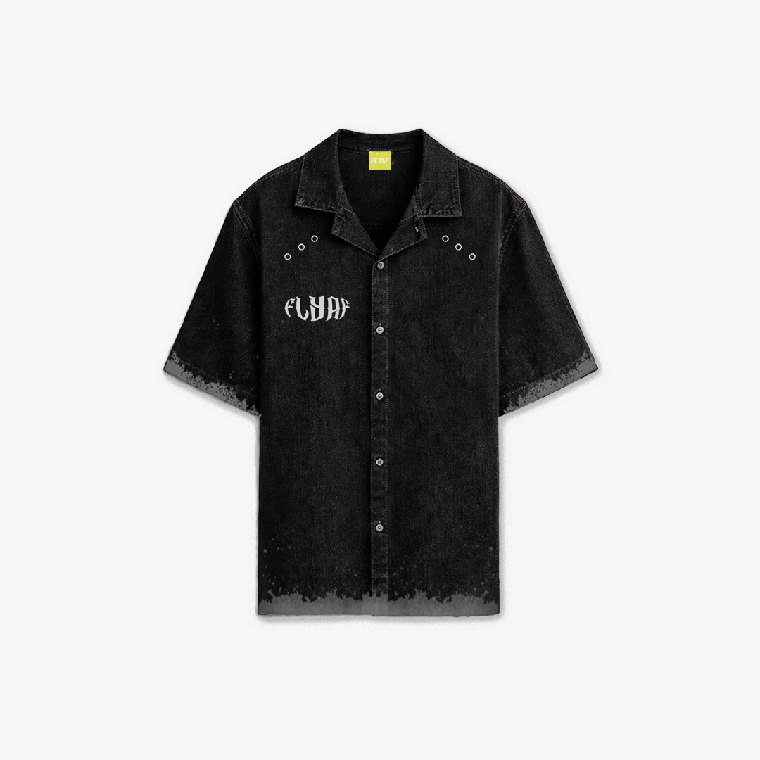 BLACK ADVISORY DENIM SHIRT