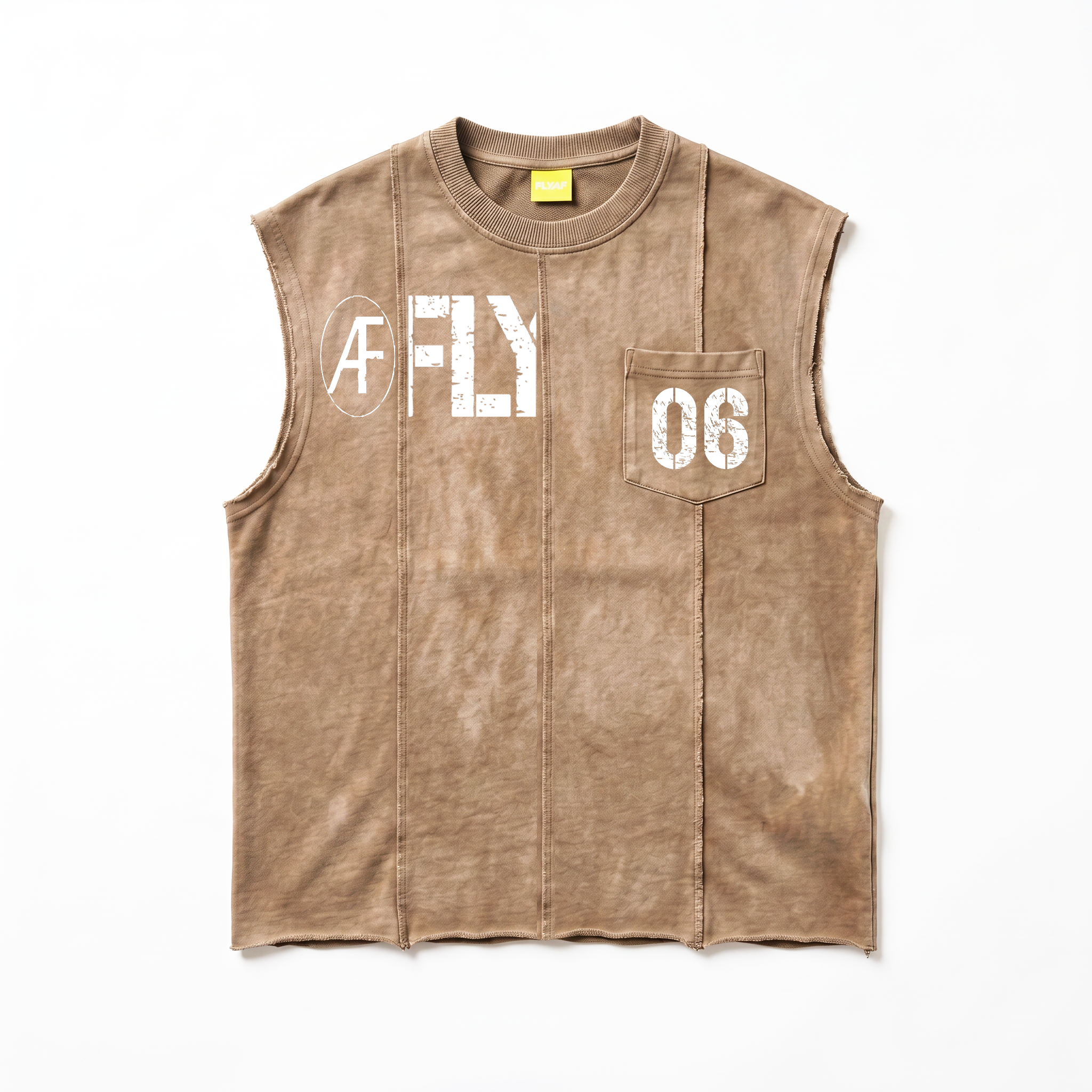 AF FLY Distressed Vest Beige