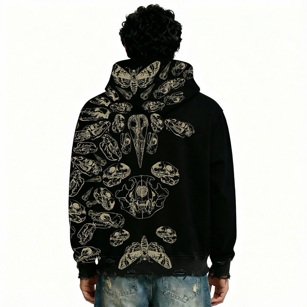 Fractured Pulse Zipper Hoodie