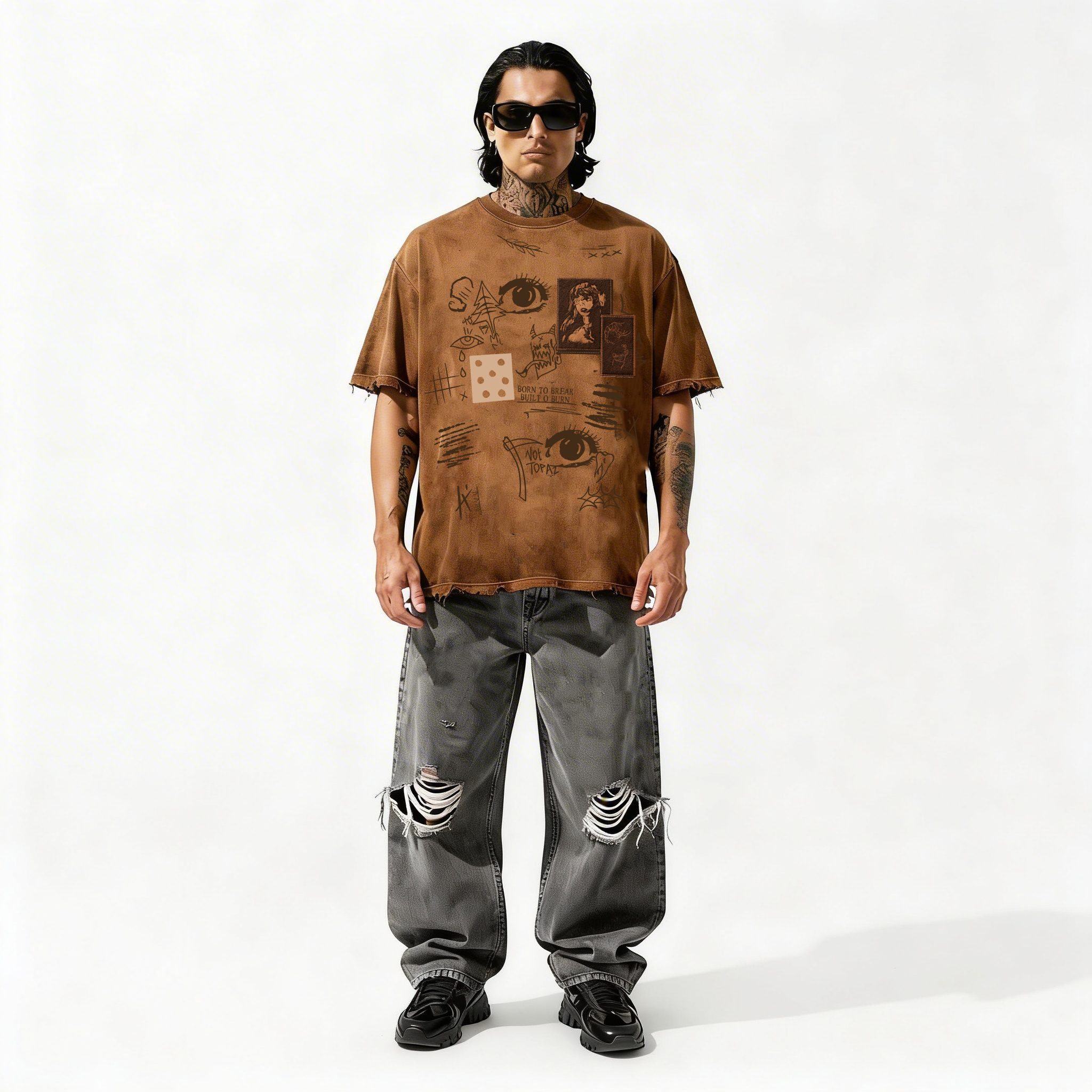 Cryptic canvas tee
