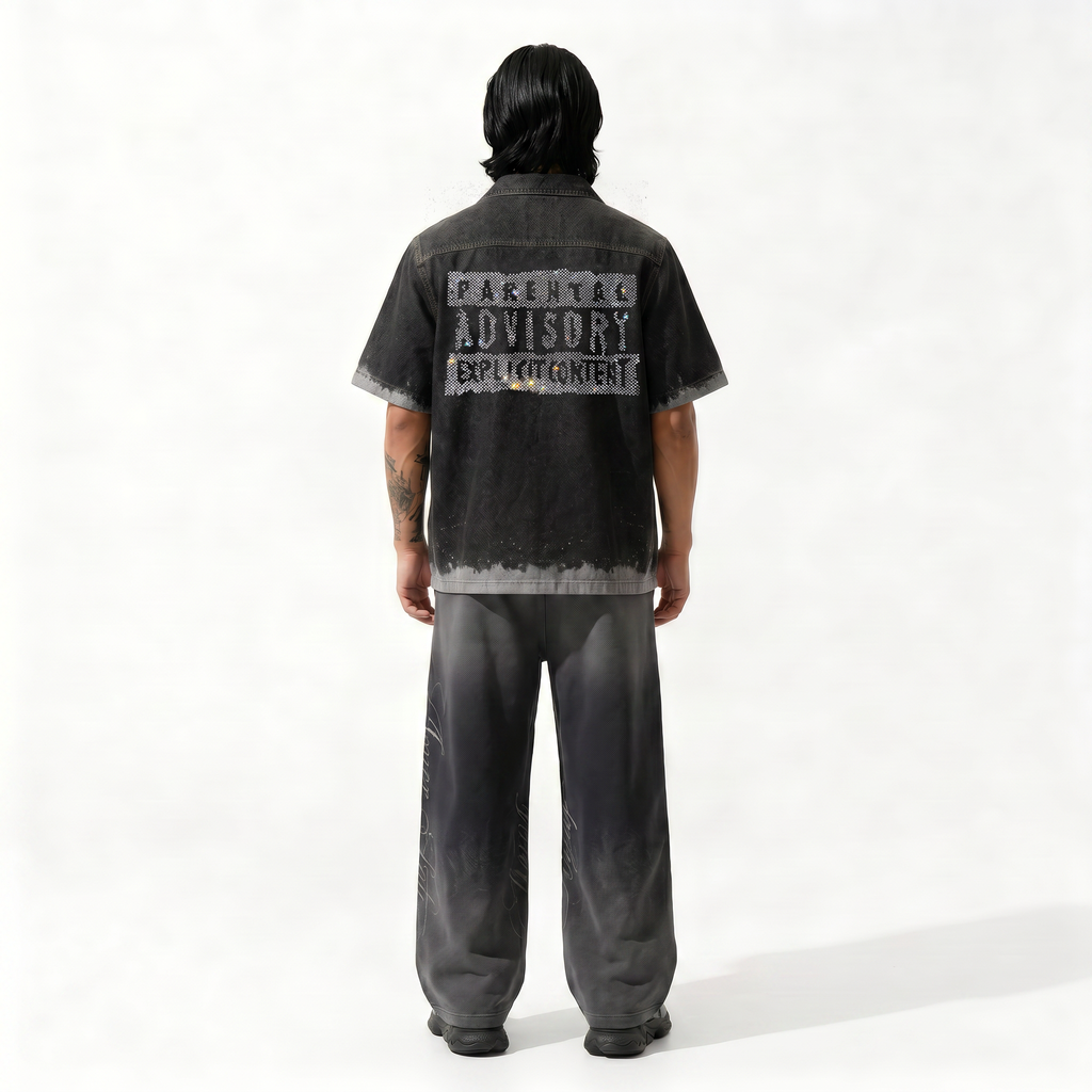 Black Advisory Denim Shirt
