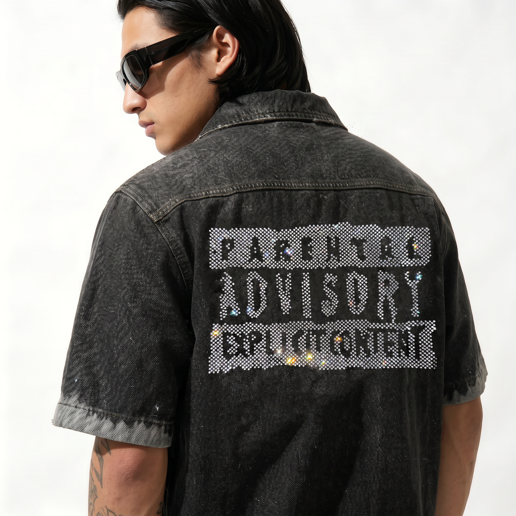 Black Advisory Denim Shirt