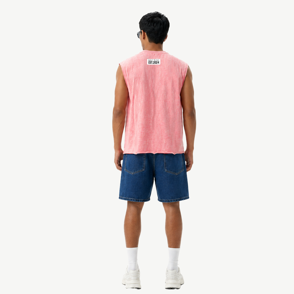 AF FLY Distressed Vest Peach