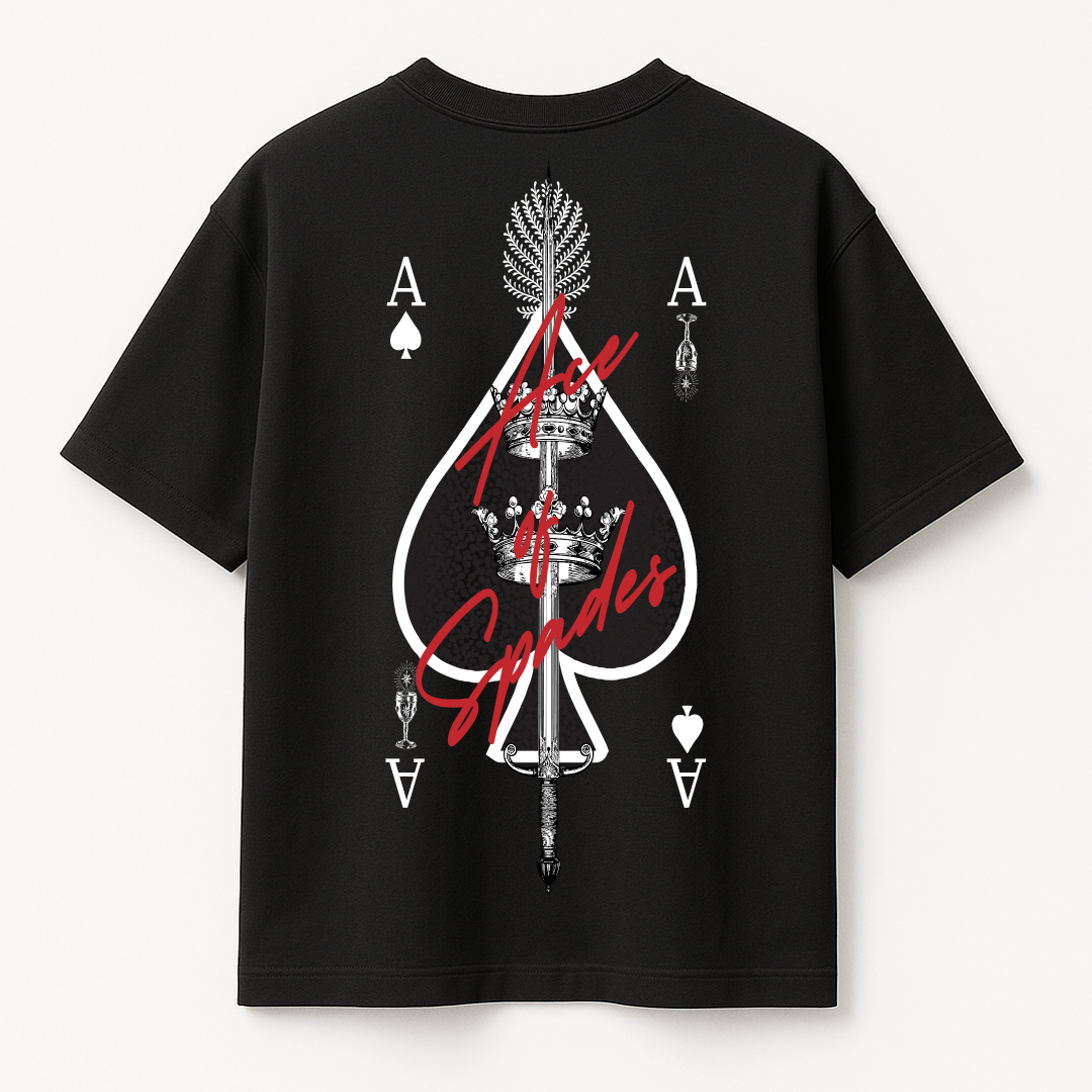ACE OF SPADES T-SHIRT - BLACK