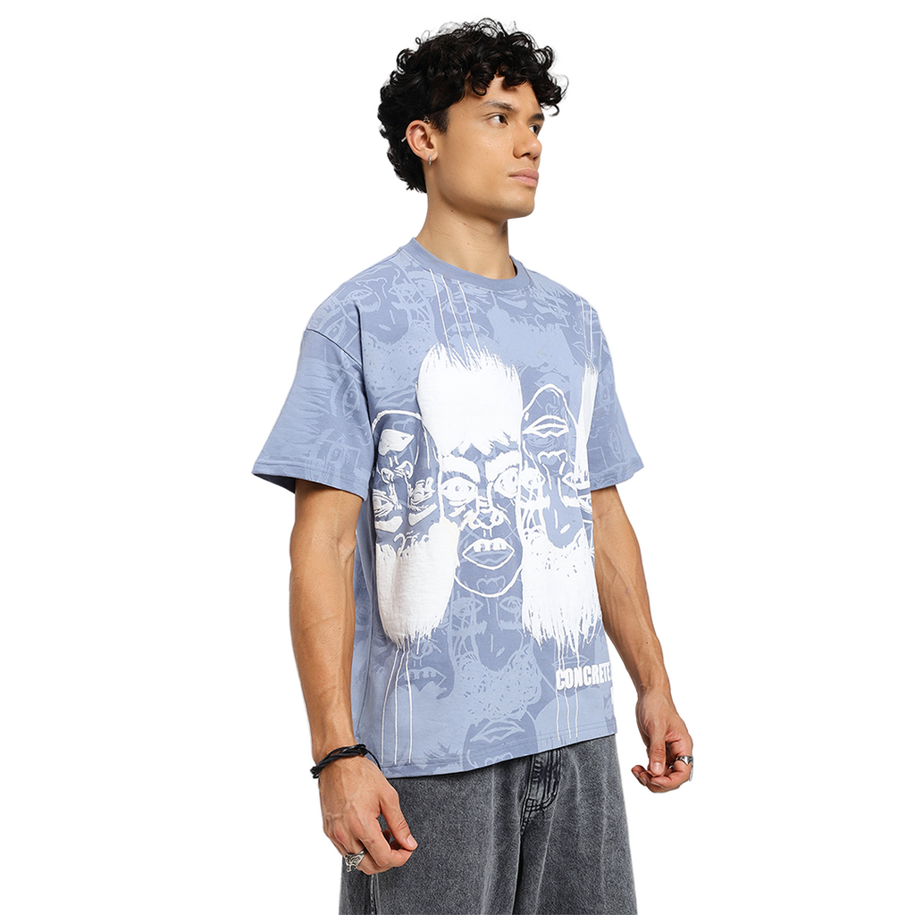 Static Jungle Blue Tee